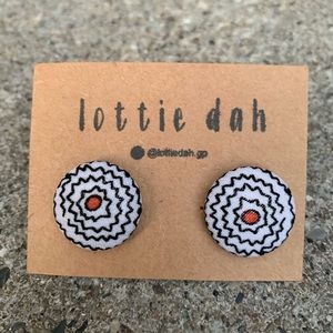 2/$15 🦋 Unique fabric button earrings  vintage handmade
